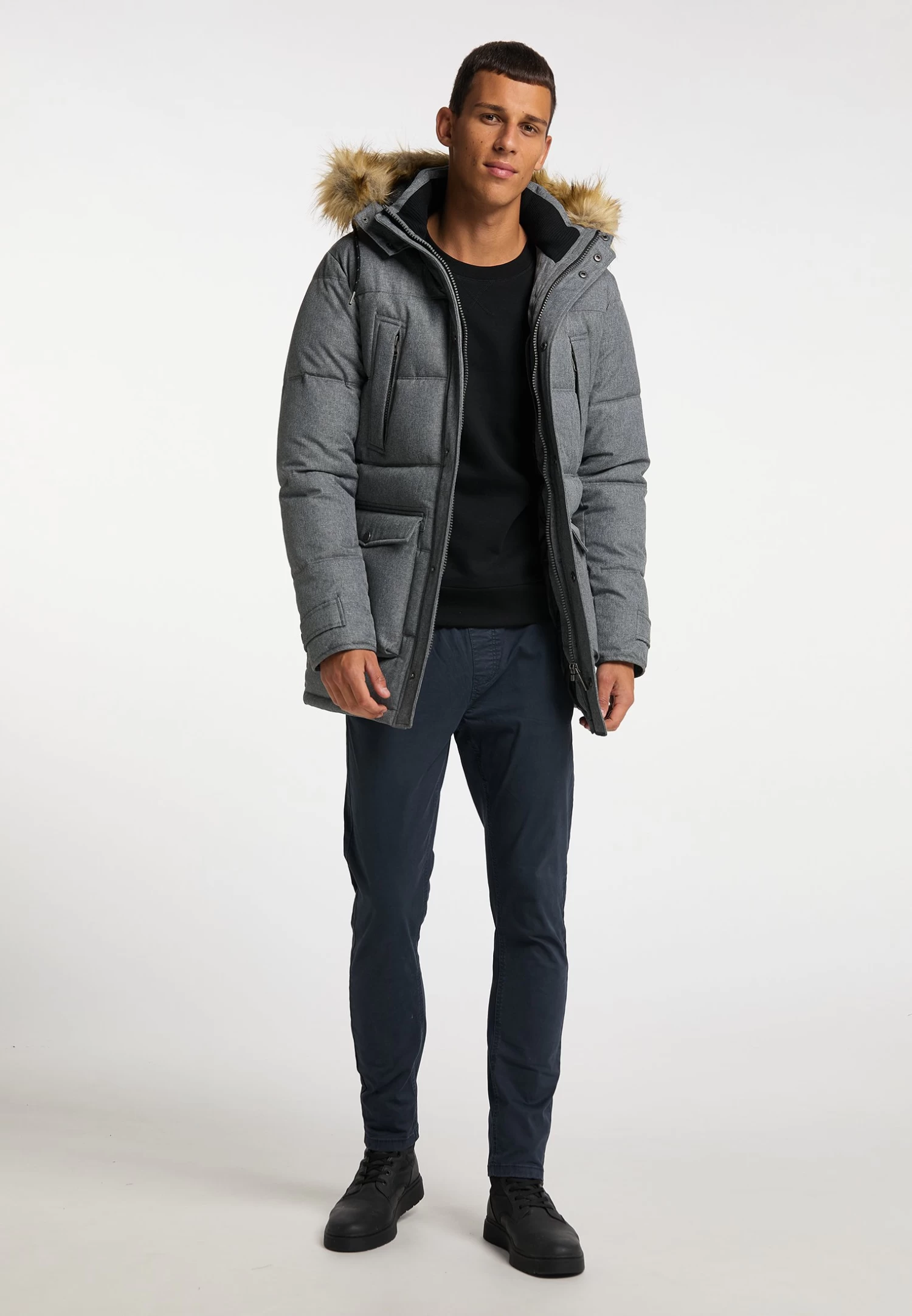 Abrigo De Invierno - Grau 4 Abrigo De Invierno - Grau - Imagen 2