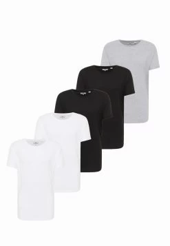 5 Pack Reiswood - Camiseta Básica - Black, White, Light Grey